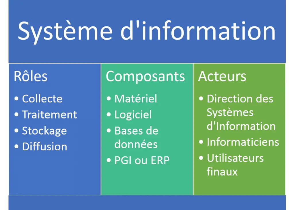 Le système d'information : rôles, composants et acteurs