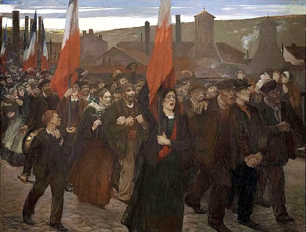 La Grève au Creusot, Jules Adler, 1899, huile sur toile