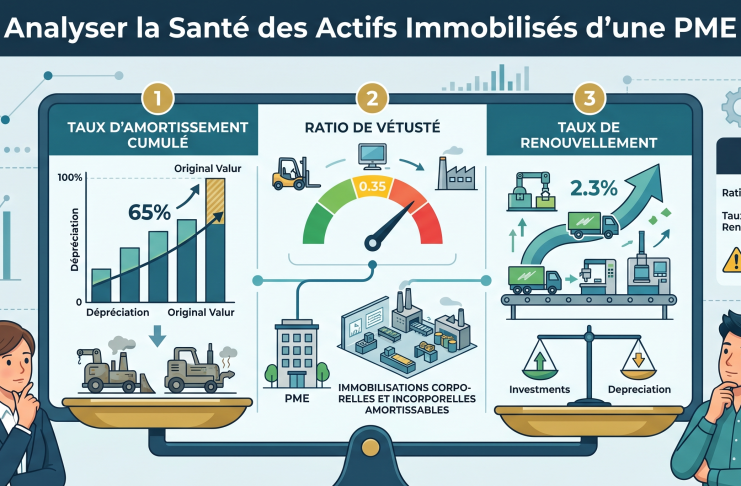 Comment évaluer la santé financière des actifs immobilisés d’une PME Quand on examine le bilan d'une PME pour la première fois, le poste « actifs immobilisés » est souvent celui qui pose le plus de questions.